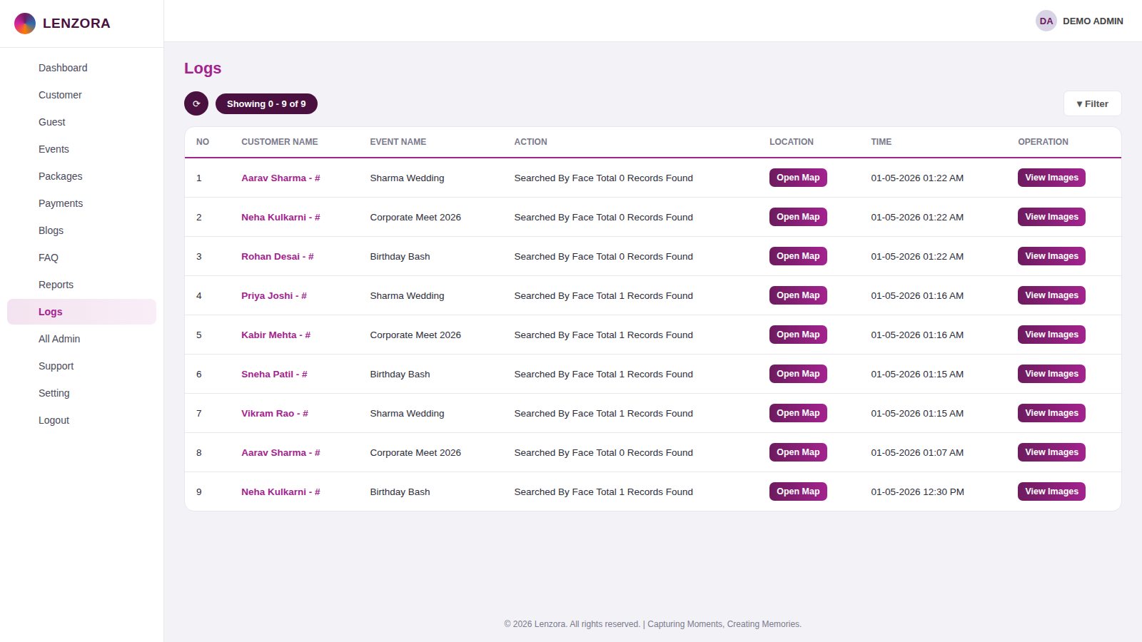 Activity Logs