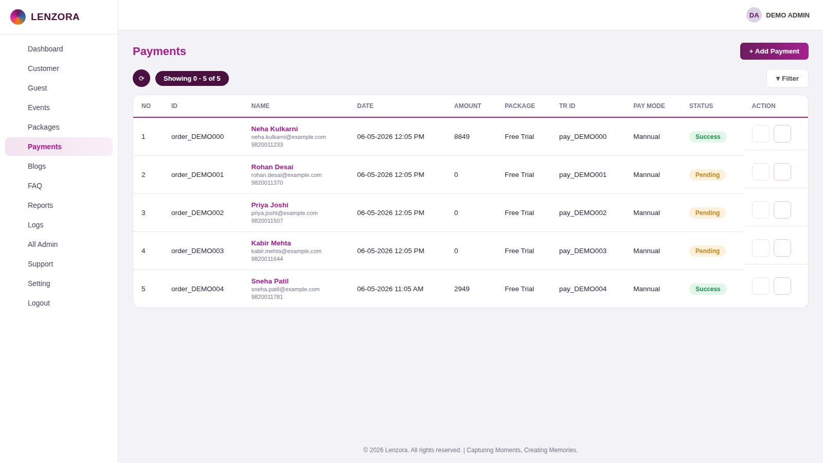 Payments